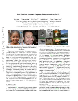 The Nuts and Bolts of Adopting Transformer in GANs