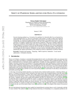 Shift of Pairwise Similarities for Data Clustering
