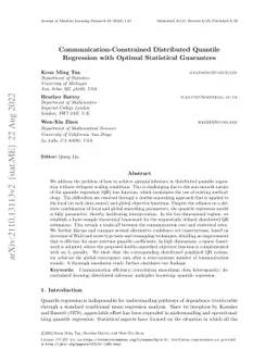 Communication-Constrained Distributed Quantile Regression with Optimal
  Statistical Guarantees