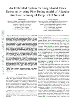 An Embedded System for Image-based Crack Detection by using Fine-Tuning
  model of Adaptive Structural Learning of Deep Belief Network