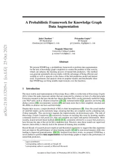 A Probabilistic Framework for Knowledge Graph Data Augmentation