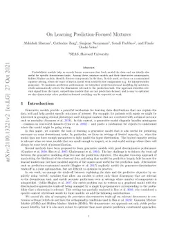 On Learning Prediction-Focused Mixtures