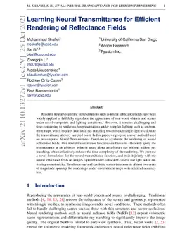 Learning Neural Transmittance for Efficient Rendering of Reflectance
  Fields