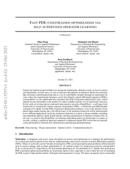 Fast PDE-constrained optimization via self-supervised operator learning
