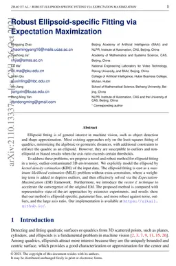 Robust Ellipsoid-specific Fitting via Expectation Maximization