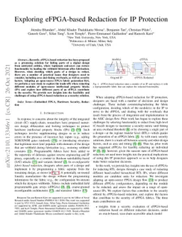 Exploring eFPGA-based Redaction for IP Protection