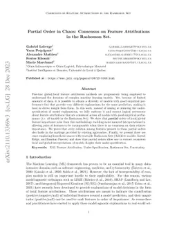Partial Order in Chaos: Consensus on Feature Attributions in the
  Rashomon Set
