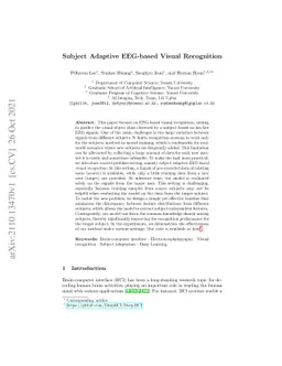 Subject Adaptive EEG-based Visual Recognition