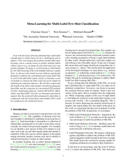 Meta-Learning for Multi-Label Few-Shot Classification