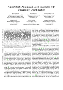 AutoDEUQ: Automated Deep Ensemble with Uncertainty Quantification