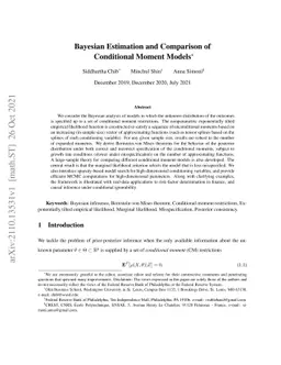 Bayesian Estimation and Comparison of Conditional Moment Models