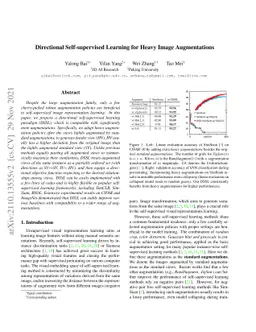 Directional Self-supervised Learning for Heavy Image Augmentations