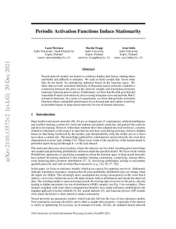 Periodic Activation Functions Induce Stationarity