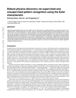 Robust physics discovery via supervised and unsupervised pattern
  recognition using the Euler characteristic