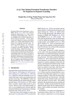 s2s-ft: Fine-Tuning Pretrained Transformer Encoders for
  Sequence-to-Sequence Learning