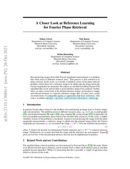 A Closer Look at Reference Learning for Fourier Phase Retrieval