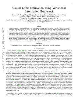 Causal Effect Estimation using Variational Information Bottleneck