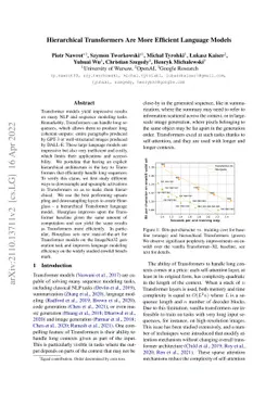 Hierarchical Transformers Are More Efficient Language Models