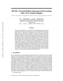 DP-SSL: Towards Robust Semi-supervised Learning with A Few Labeled
  Samples