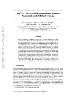 AugMax: Adversarial Composition of Random Augmentations for Robust
  Training