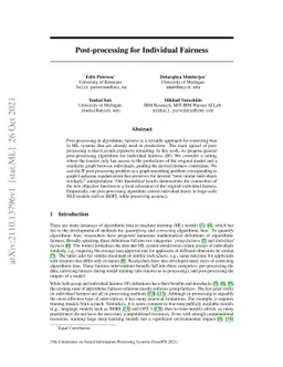 Post-processing for Individual Fairness