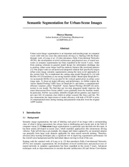 Semantic Segmentation for Urban-Scene Images