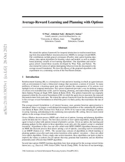 Average-Reward Learning and Planning with Options
