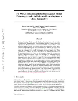 FL-WBC: Enhancing Robustness against Model Poisoning Attacks in
  Federated Learning from a Client Perspective
