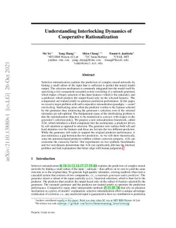 Understanding Interlocking Dynamics of Cooperative Rationalization