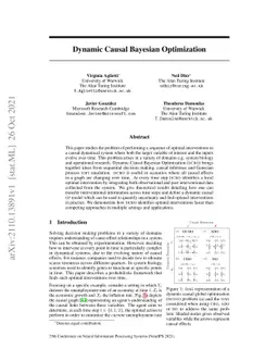Dynamic Causal Bayesian Optimization