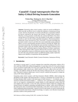 CausalAF: Causal Autoregressive Flow for Safety-Critical Driving
  Scenario Generation