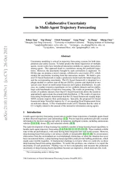 Collaborative Uncertainty in Multi-Agent Trajectory Forecasting
