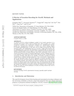 A Review of Location Encoding for GeoAI: Methods and Applications