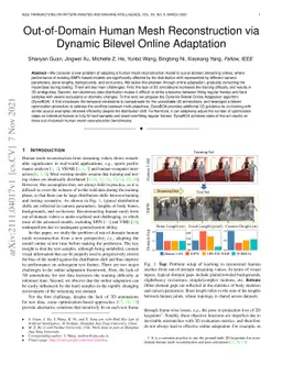 Out-of-Domain Human Mesh Reconstruction via Dynamic Bilevel Online
  Adaptation