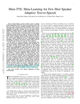 Meta-TTS: Meta-Learning for Few-Shot Speaker Adaptive Text-to-Speech