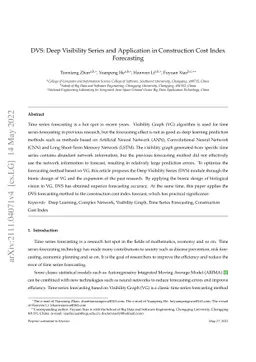 DVS: Deep Visibility Series and its Application in Construction Cost
  Index Forecasting