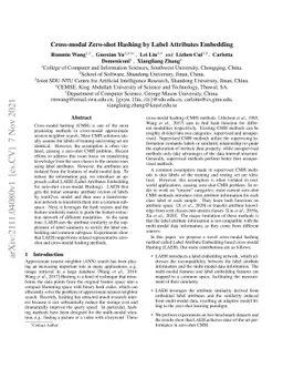 Cross-modal Zero-shot Hashing by Label Attributes Embedding