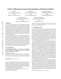 VizAI : Selecting Accurate Visualizations of Numerical Data