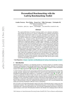 Personalized Benchmarking with the Ludwig Benchmarking Toolkit
