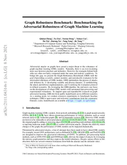 Graph Robustness Benchmark: Benchmarking the Adversarial Robustness of
  Graph Machine Learning