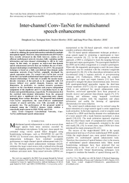 Inter-channel Conv-TasNet for multichannel speech enhancement