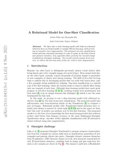 A Relational Model for One-Shot Classification