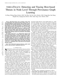 threaTrace: Detecting and Tracing Host-based Threats in Node Level
  Through Provenance Graph Learning