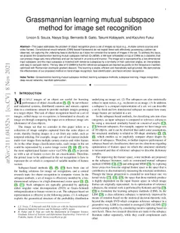 Grassmannian learning mutual subspace method for image set recognition