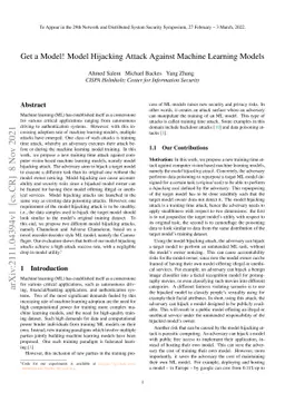 Get a Model! Model Hijacking Attack Against Machine Learning Models