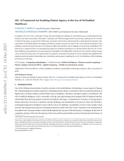 IAC: A Framework for Enabling Patient Agency in the Use of AI-Enabled
  Healthcare