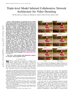 Triple-level Model Inferred Collaborative Network Architecture for Video
  Deraining