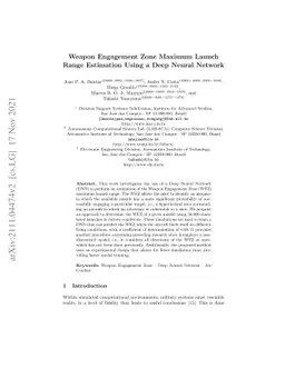 Weapon Engagement Zone Maximum Launch Range Estimation Using a Deep
  Neural Network