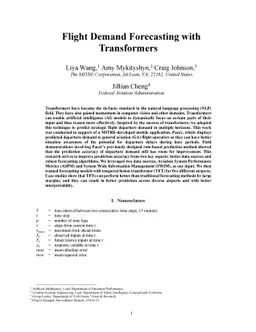 Flight Demand Forecasting with Transformers