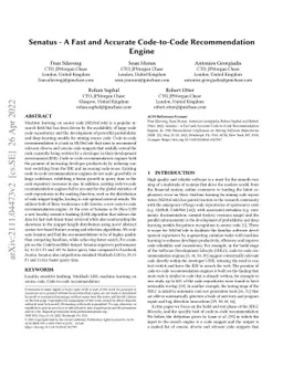 Senatus -- A Fast and Accurate Code-to-Code Recommendation Engine